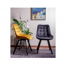 Стул SIGNAL MONTI Velvet Bluvel 68 карри/черный, поворотный